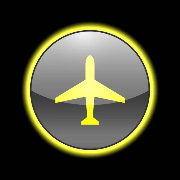 Plano Neón Icono Diseño Vectores Icono Vidrio Plano — Vector de stock