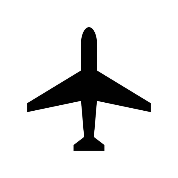 Düzlem simgesi vektör tasarımı beyaz arka planda yalıtılmış