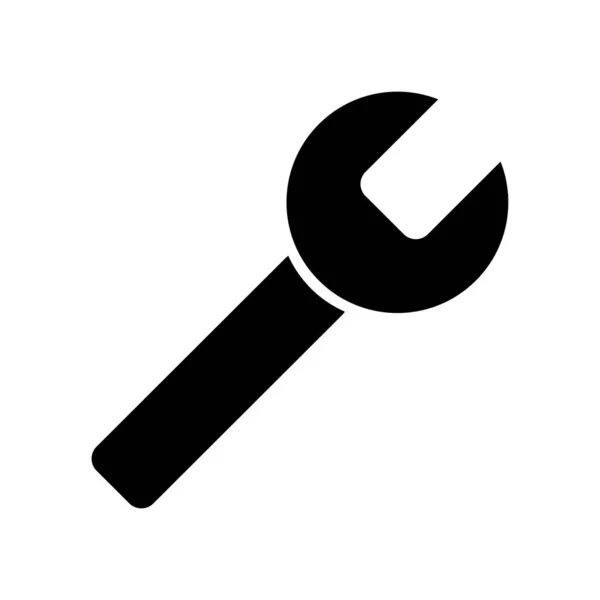 Schraubenschlüssel Symbol Vektor Design Isoliert Auf Weißem Hintergrund — Stockvektor