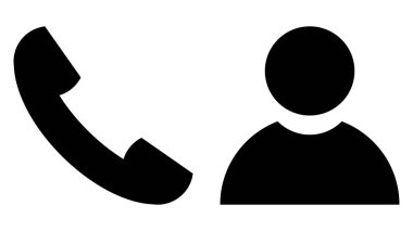 Arama simgesi, adam simgesi vektör tasarımı. Bir konuyla birleştirilmiş birkaç simge