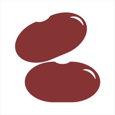 Gıdalar simgeleri vektör tasarımı. Baklagiller simgesi vektör illüstrasyon