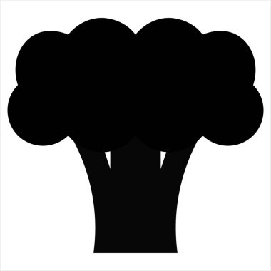 Brokoli simgesi vektör tasarımı. Beyaz üzerine izole gıda simgesi 