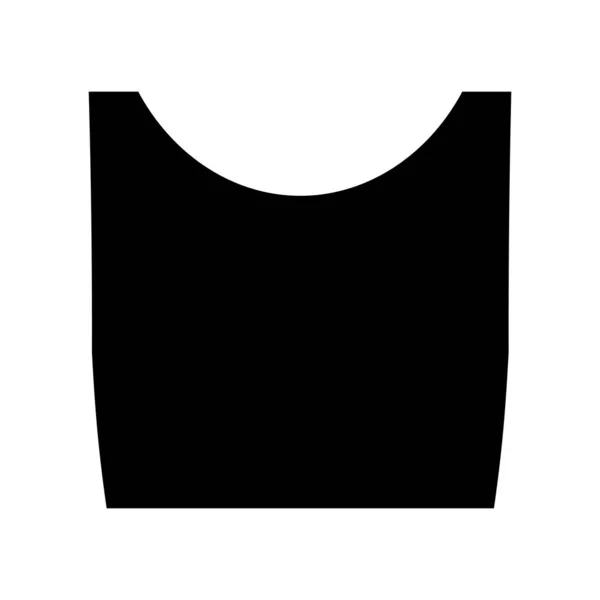 Crop Top Pictogram Vector Ontwerp Kleding Pictogram Vector Illustratie — Stockvector