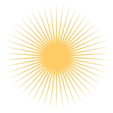 Güneş ikonu vektör tasarımı. Güneş illüstrasyonu