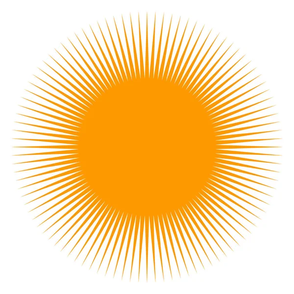 Güneş Ikonu Vektör Tasarımı Güneş Illüstrasyonu — Stok Vektör