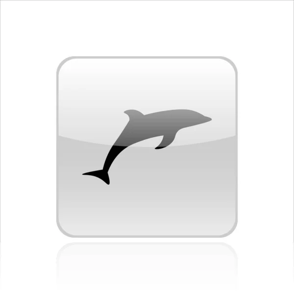 Diseño Vectores Iconos Delfines Animales Marinos — Vector de stock