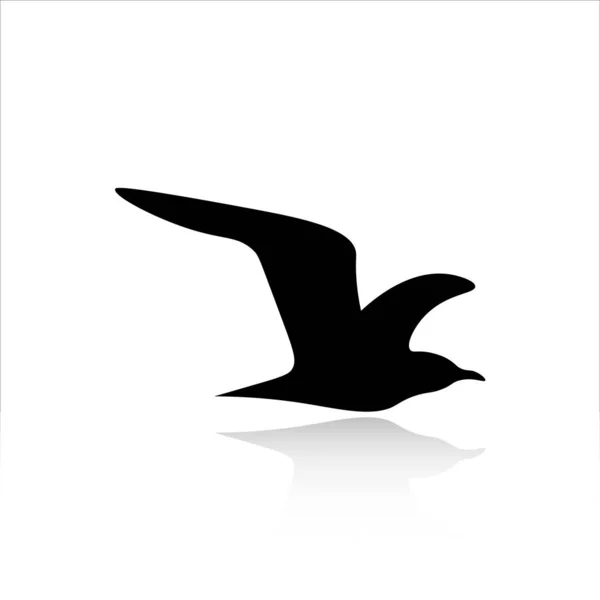 Vogel Pictogram Vector Ontwerp Silhouet Van Vliegende Vogels — Stockvector