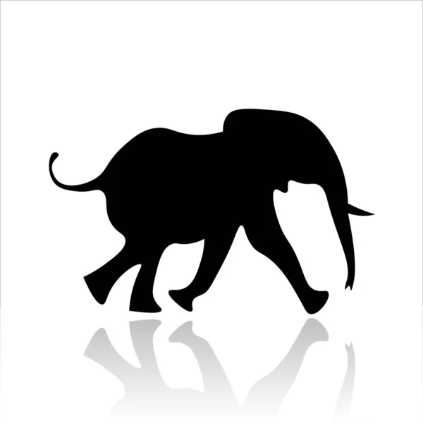 Desenho Vetorial Ícones Elefante Ícones Vida Selvagem — Vetor de Stock