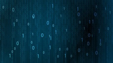 İkili kod soyut vektör çizimi