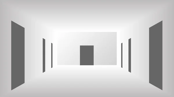 Corridor Abstracte Illustratie Vector Ontwerp — Stockvector