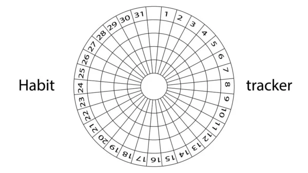 Modèle Vectoriel Suivi Quotidien Des Habitudes — Image vectorielle