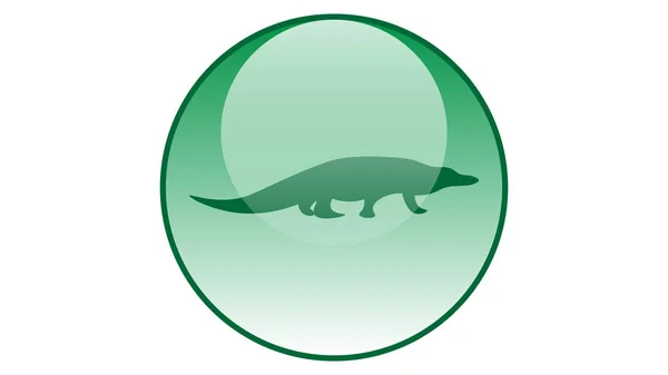 Krokodilsymbol Vektor Design Reptilien Ikonen — Stockvektor