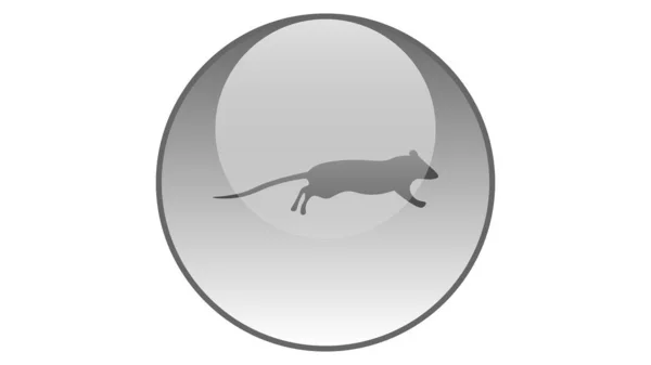 Rattensymbol Vektor Design Rattensilhouette — Stockvektor