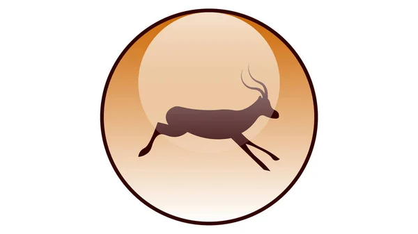 Conception Vectorielle Icône Antilope Icônes Faune — Image vectorielle