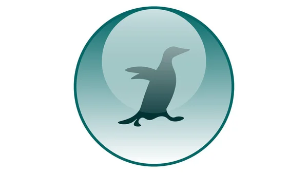 Pinguin Icon Vektordesign Pinguin Illustration — Stockvektor