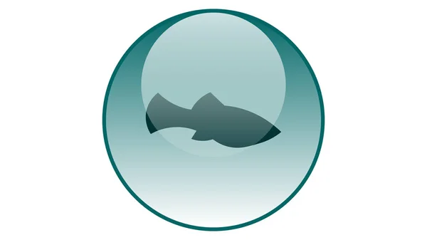 Fisch Icon Vektordesign Meerestiere — Stockvektor