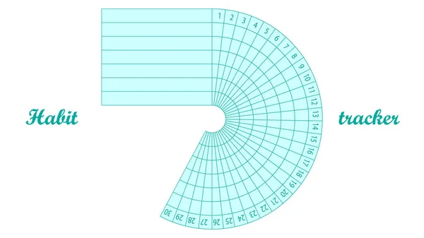 30 günlük vektör tasarımı için günlük alışkanlık izleyici