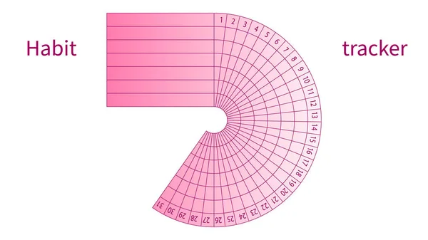 Rastreador Hábito Diario Durante Días Diseño Vectores — Archivo Imágenes Vectoriales