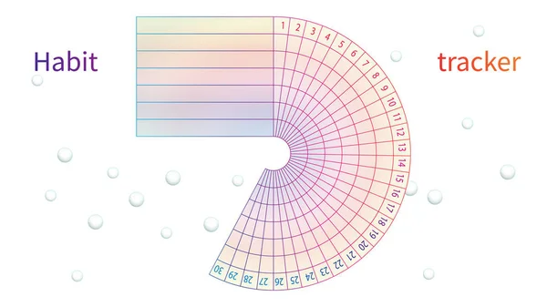  30 günlük vektör tasarımı için günlük alışkanlık izleyici
