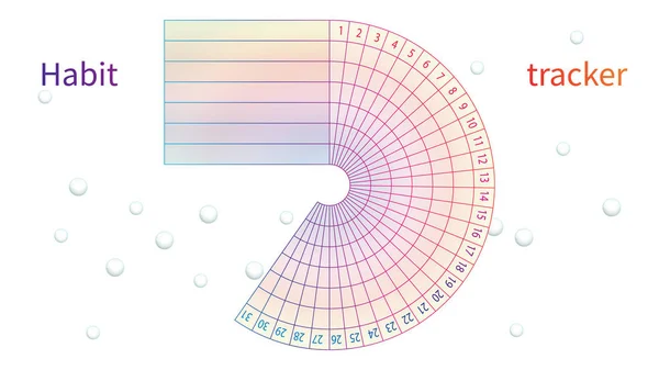 31 günlük vektör tasarımı için günlük alışkanlık izleyici