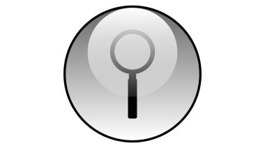 Büyüteç ikon vektör tasarımı. Arama aracı vektörü