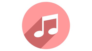 Music icon vector design. Simple stylish icons with shadow