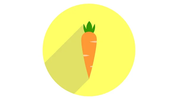 Carrot Icon Vector Design Simple Stylish Icons Shadow — Stock Vector
