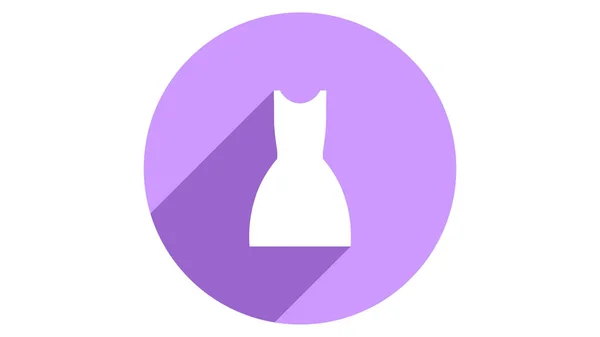 Vestido Icono Diseño Vectorial Iconos Sencillos Elegantes Con Sombra — Vector de stock