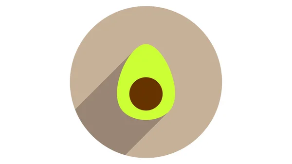 Avocado Icon Vector Design Simple Stylish Icons Shadow — 스톡 벡터