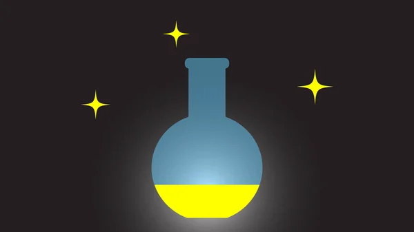 Flaschensymbol Vektor Design Ikonen Der Wissenschaft — Stockvektor