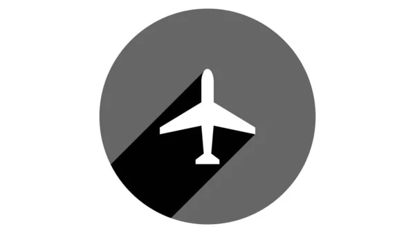 Icono Avión Iconos Planos Diseño Vectorial Iconos Simples Con Sombras — Vector de stock