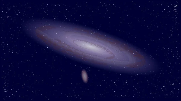 Illustrazione Vettoriale Una Galassia Andromeda Galassia Maggiore Più Vicina Alla — Vettoriale Stock