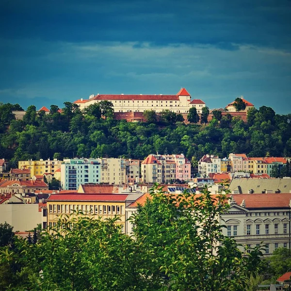 Stad Brno Tsjechië Europa Spilberk Mooie Oude Kasteel Fort Vormen — Stockfoto