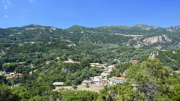 Bella Spiaggia Paleokastrica Paesaggio Corfù Kerkyra Grecia Bella Isola Colorata — Foto Stock