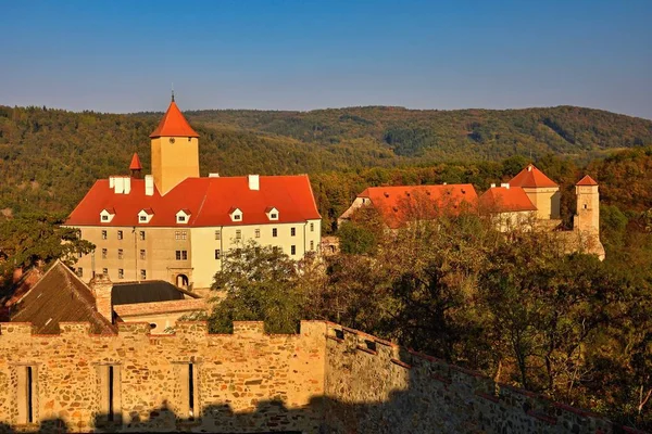 Kasteel Veveri Stad Brno Tsjechië Europa Mooi Herfst Landschap Met — Stockfoto