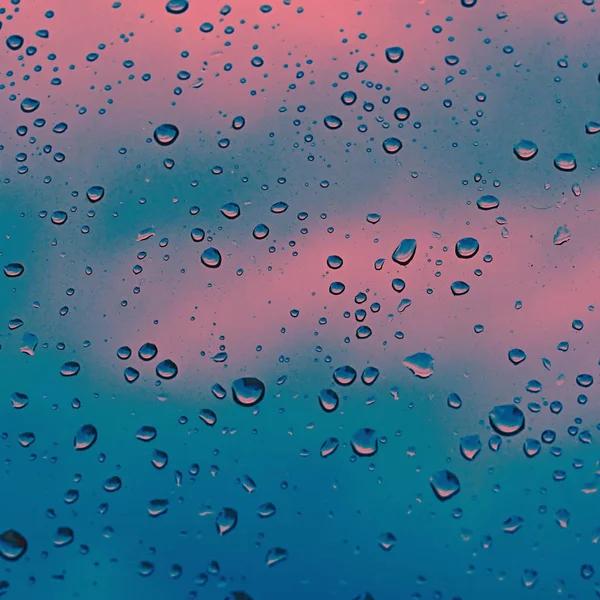Cadute Finestra Bello Sfondo Pioggia Maltempo — Foto Stock