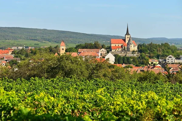 Schöne alte Pfarrkirche St. Michael in Pulkau - Österreich. — Stockfoto