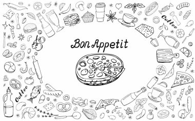 Pizza, yemek, kahvaltı, içecekler, atıştırmalıklar, hamburger, cips, antep fıstığı, sosis, hamur işleri, çörekler