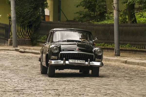 Lviv Ukraine June 2018 Old Retro Car Gaz Taking Participation — Stock Photo, Image