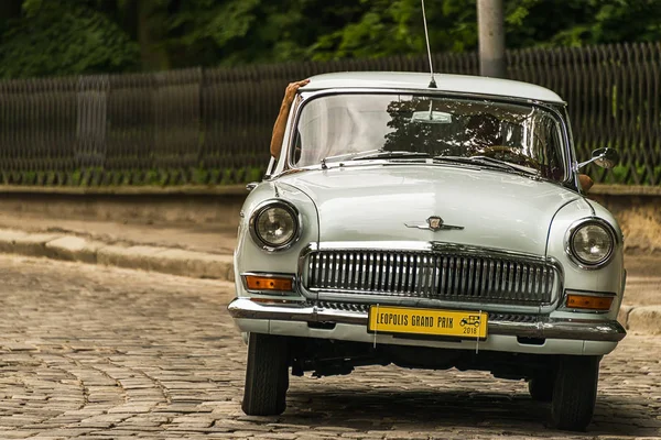 Lviv Ucrania Junio 2018 Old Retro Car Gaz Taking Participation — Foto de Stock