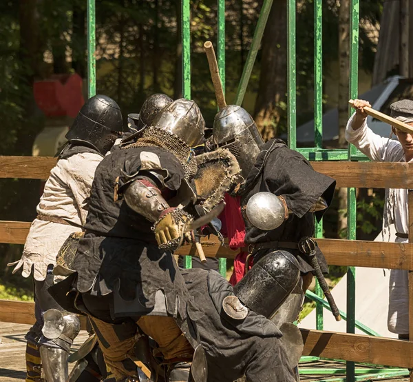 Lviv Ukraine August 2018 Festival Medieval History Knight Duels City — Stock Photo, Image