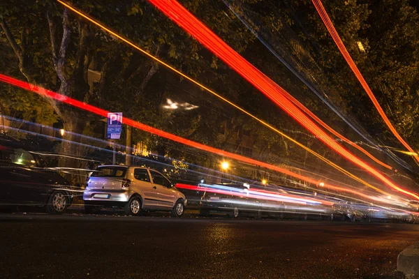 夜の都市を交通します。 — ストック写真