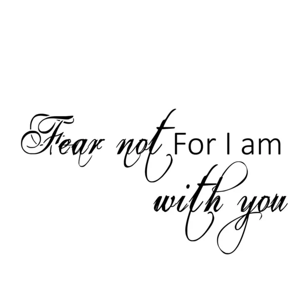 Hıristiyan inancı, korkma seninleyim, baskı için tipografi ya da poster, kart, el ilanı ya da tişört olarak kullanım