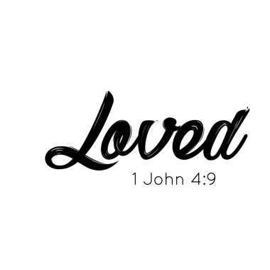 John 4, Sevilen, baskı için tipografi ya da poster, kart, el ilanı ya da tişört olarak kullanılan İncil 'deki ifadeler