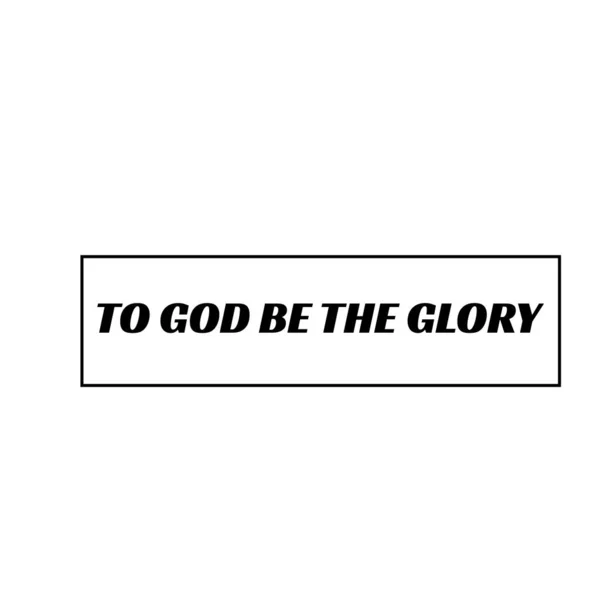 God Glory Christian Quote Design Print — Stock Vector