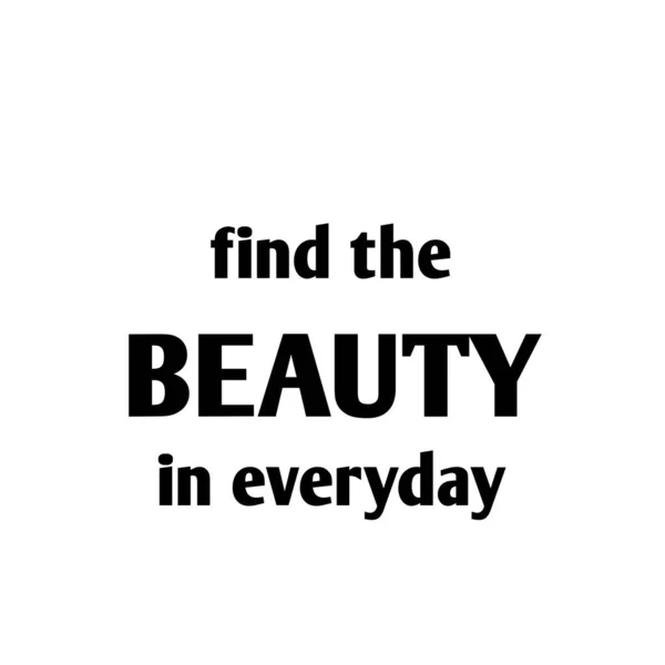 Find Beauty Everyday Christian Quote Design — Stockový vektor