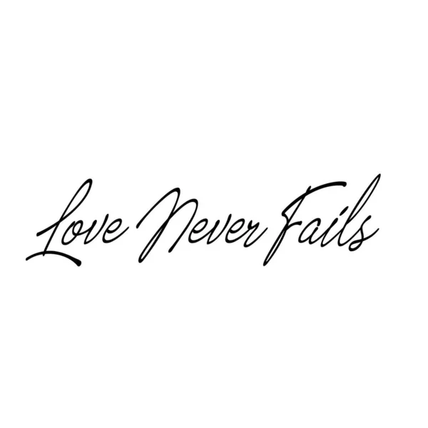 Christian Quote Print Amor Nunca Falla — Vector de stock