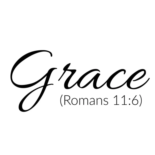 印刷のためのキリスト教の引用デザイン Romans Grace — ストックベクタ