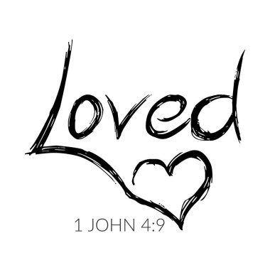 Baskı için Sevilen, Hıristiyan Tırnak tasarımı