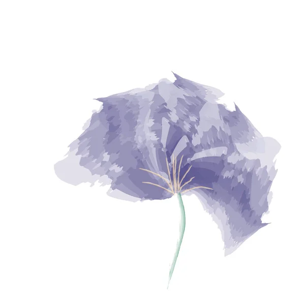 Αφηρημένη Ακουαρέλα Λουλούδι Εικονογράφηση Για Εκτύπωση — Διανυσματικό Αρχείο